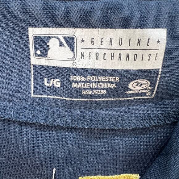 True Fan Milwaukee Brewers Jersey Men's L Ryan Braun Blue Gold Baseball All-Star - Picture 7 of 12